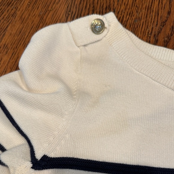 Banana Republic Navy and Cream Striped Sweater - Picture 3 of 4